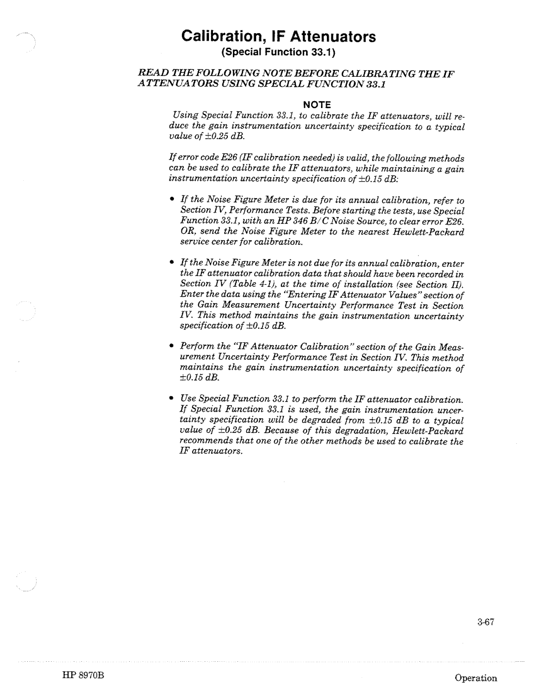 HP Noise Reduction Machine 8970b manual 