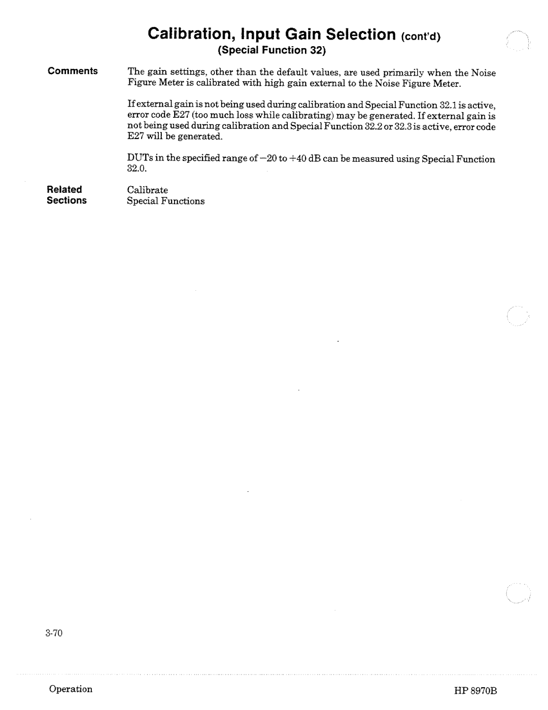 HP Noise Reduction Machine 8970b manual 