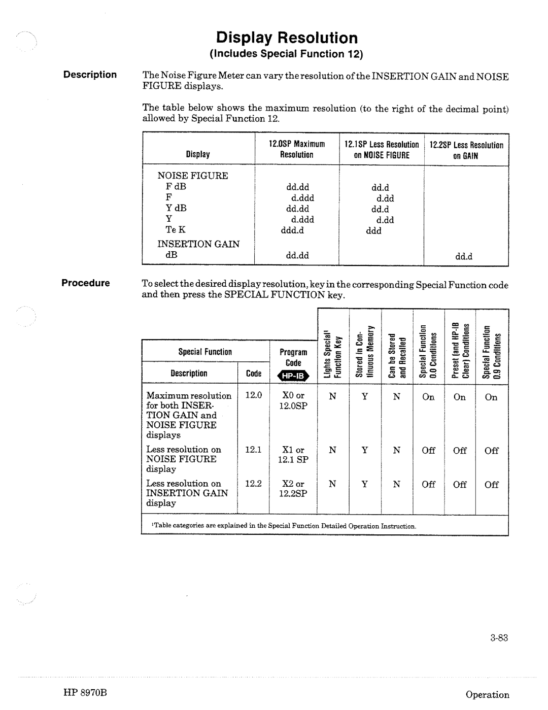 HP Noise Reduction Machine 8970b manual 