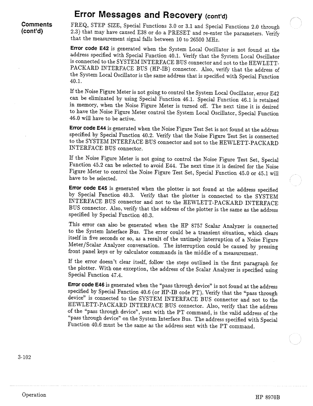 HP Noise Reduction Machine 8970b manual 