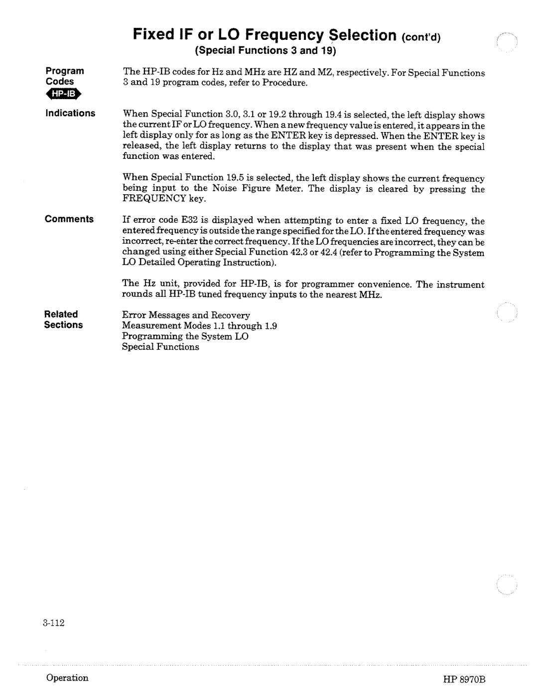 HP Noise Reduction Machine 8970b manual 