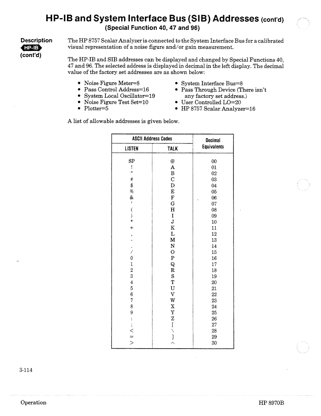HP Noise Reduction Machine 8970b manual 