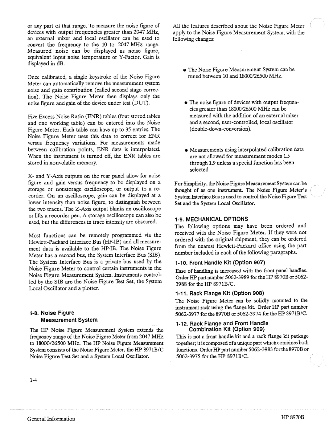 HP Noise Reduction Machine 8970b manual 