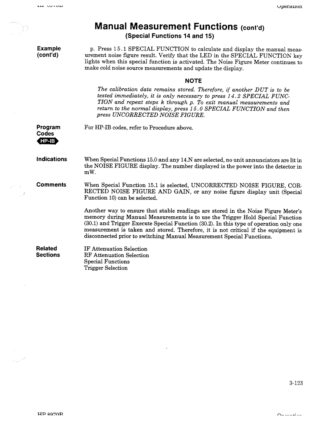 HP Noise Reduction Machine 8970b manual 