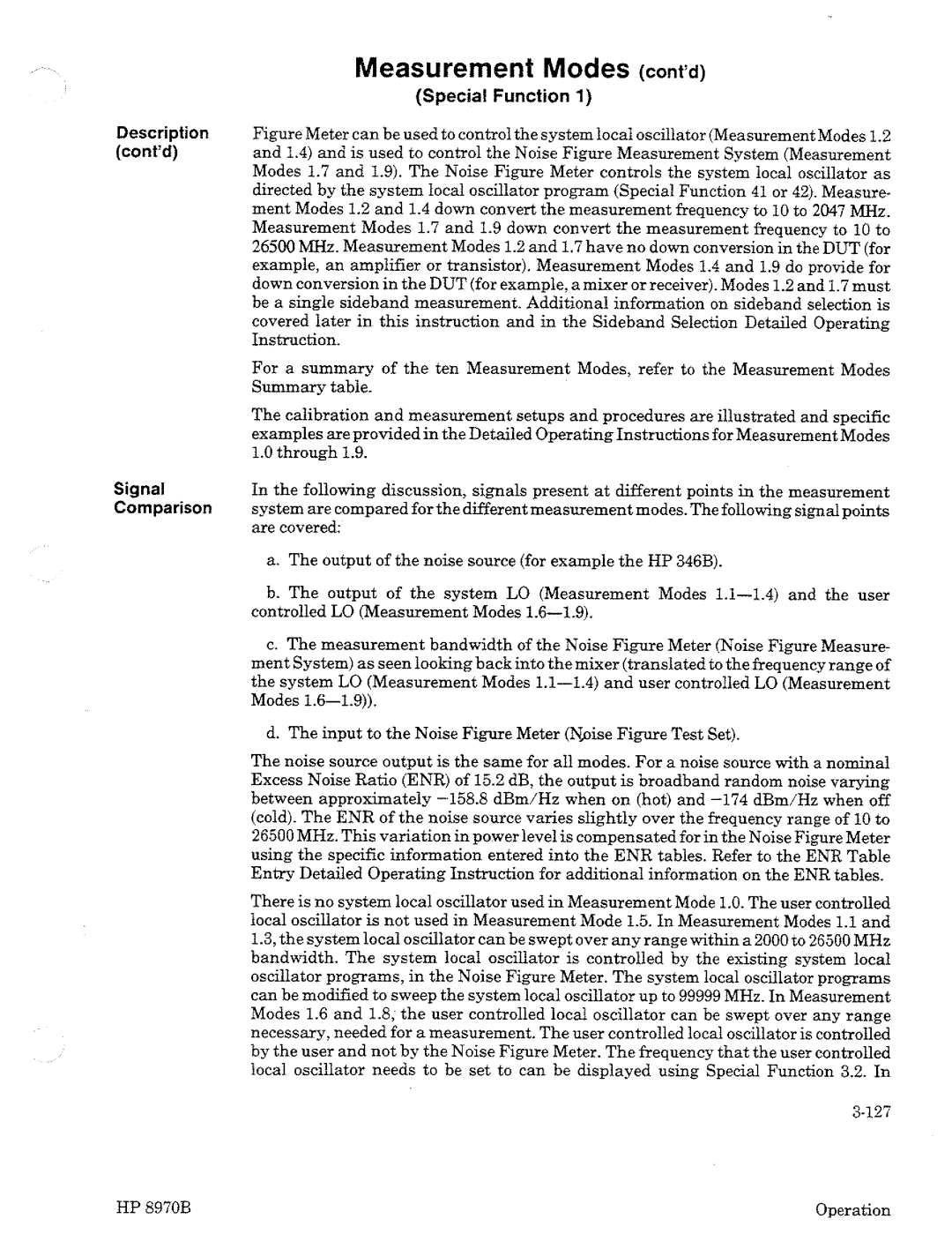 HP Noise Reduction Machine 8970b manual 