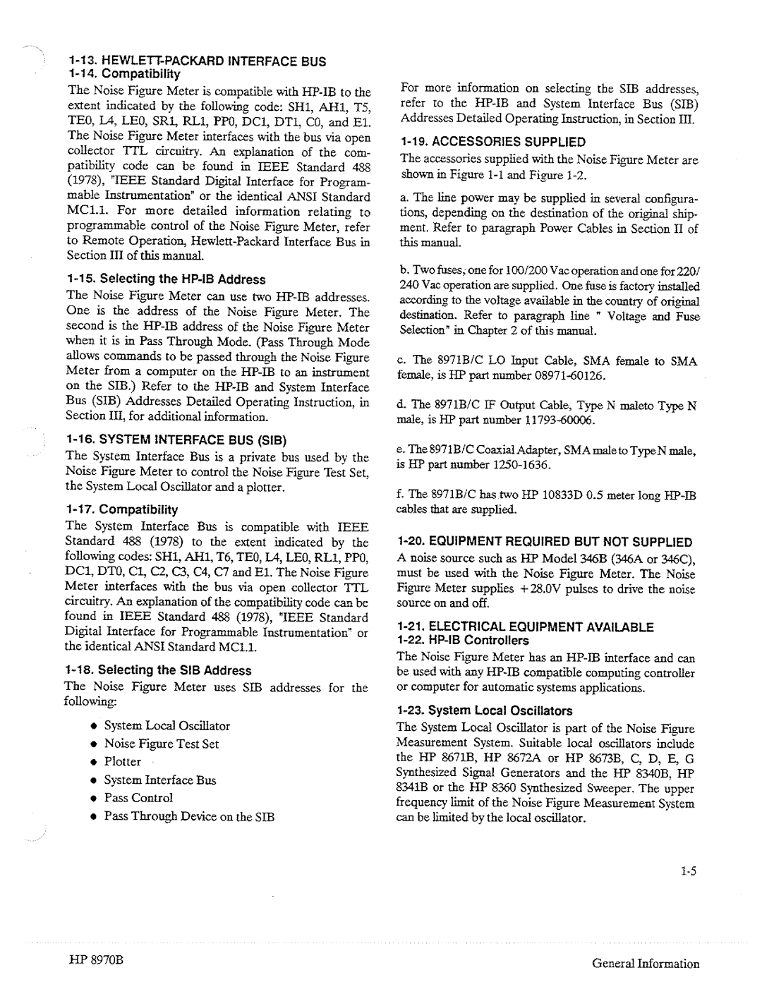 HP Noise Reduction Machine 8970b manual 