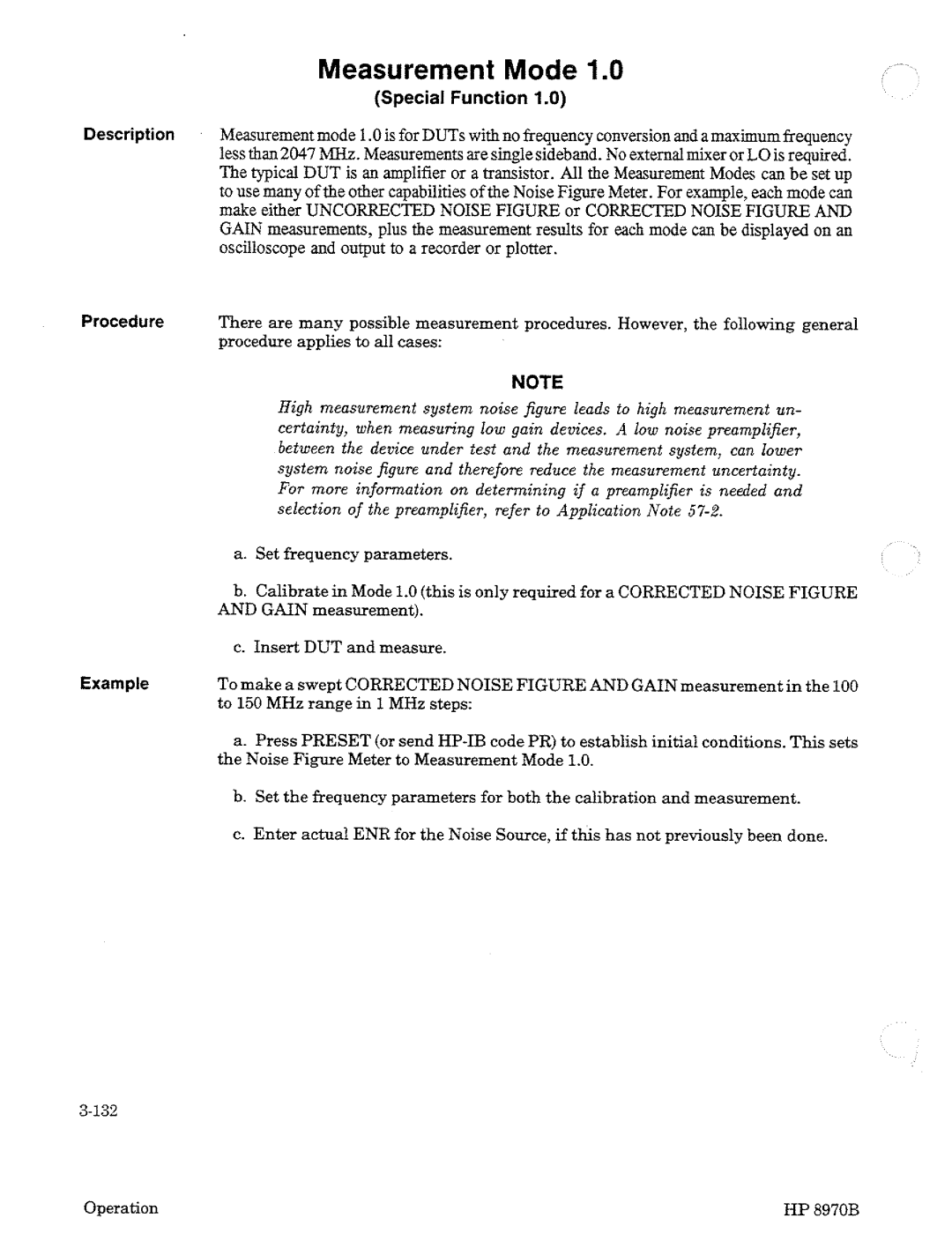 HP Noise Reduction Machine 8970b manual 