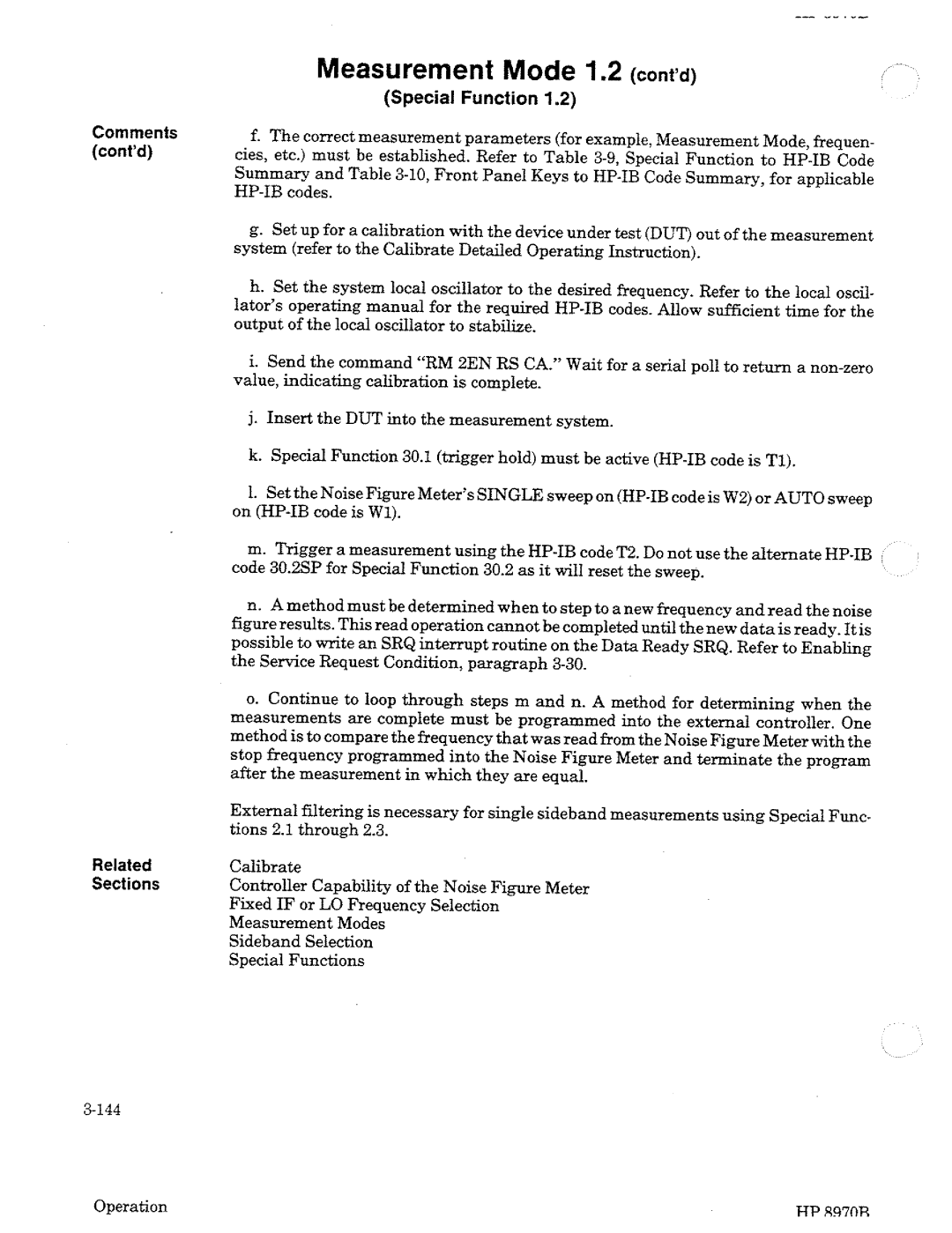 HP Noise Reduction Machine 8970b manual 