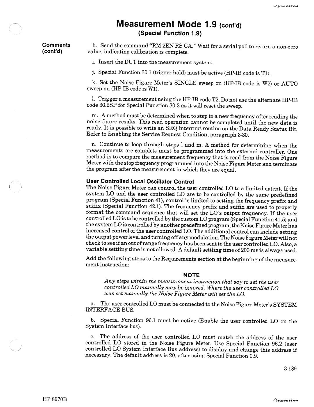 HP Noise Reduction Machine 8970b manual 