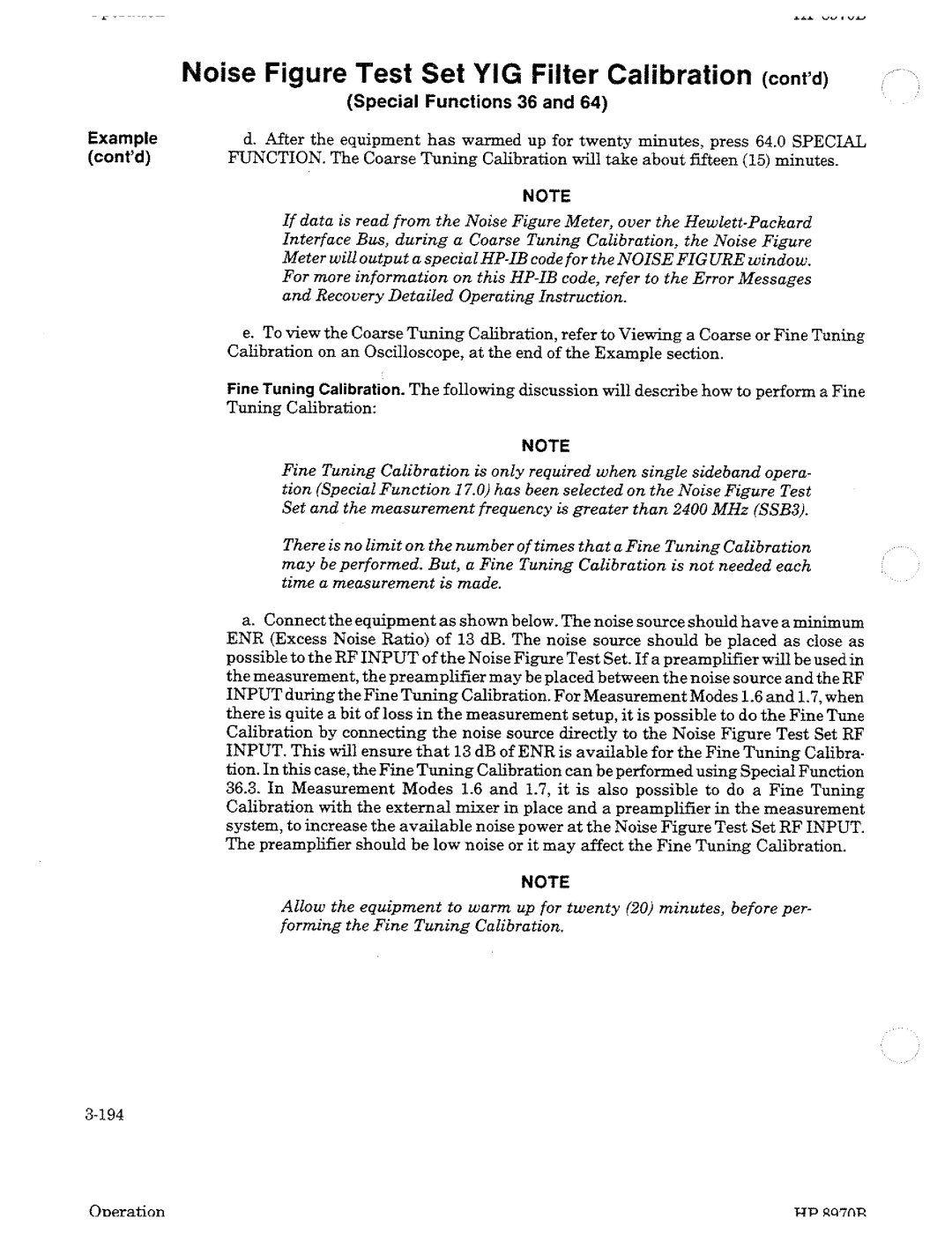 HP Noise Reduction Machine 8970b manual 