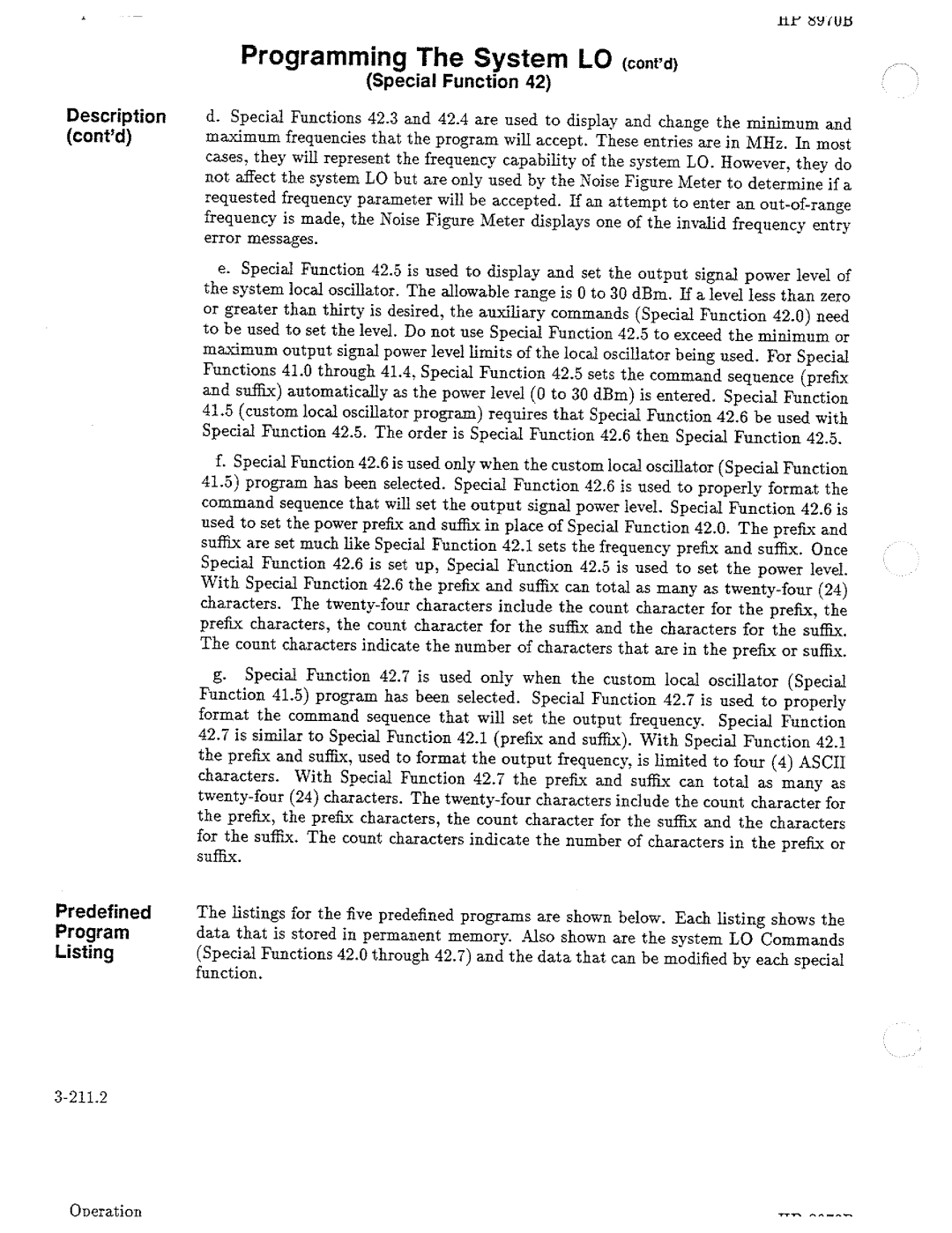 HP Noise Reduction Machine 8970b manual 