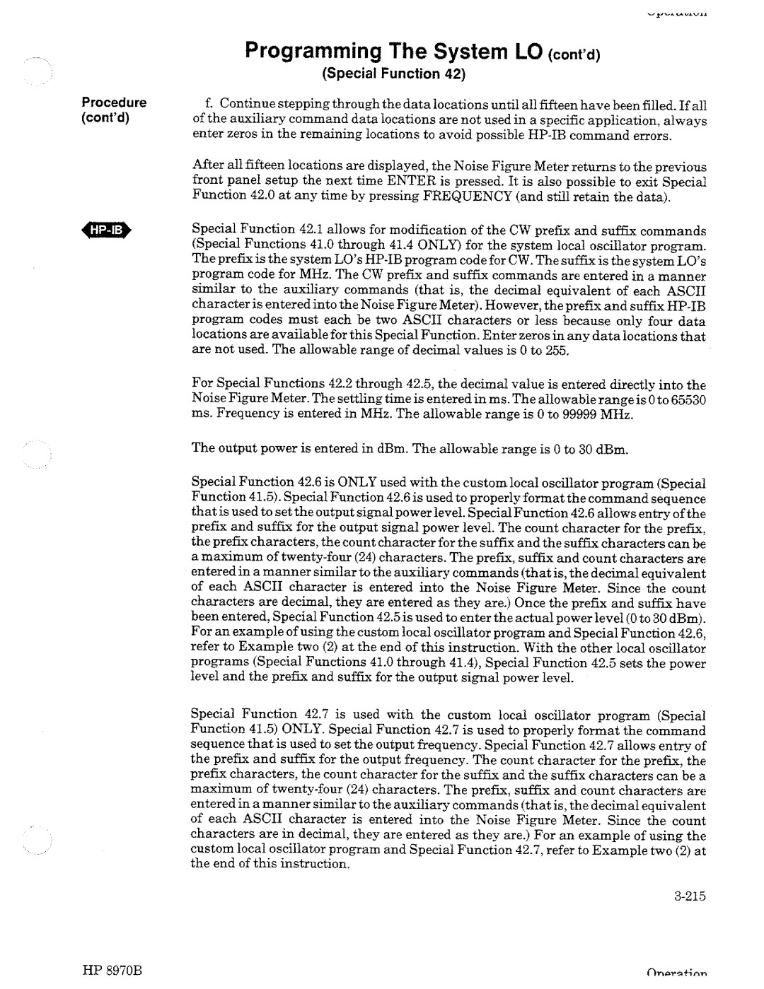 HP Noise Reduction Machine 8970b manual 