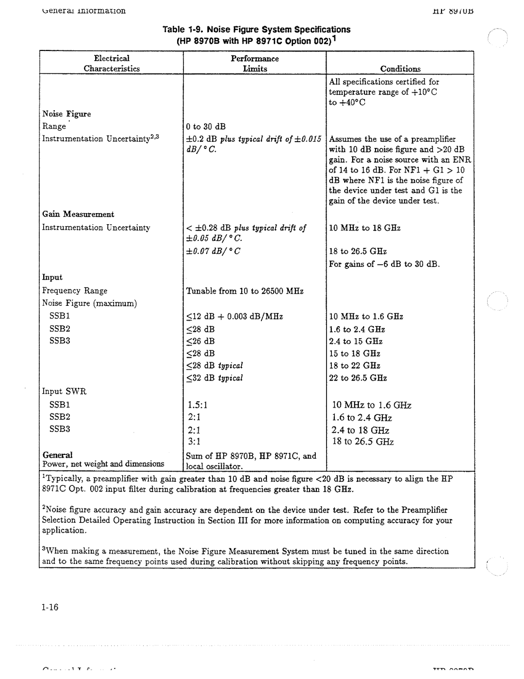 HP Noise Reduction Machine 8970b manual 