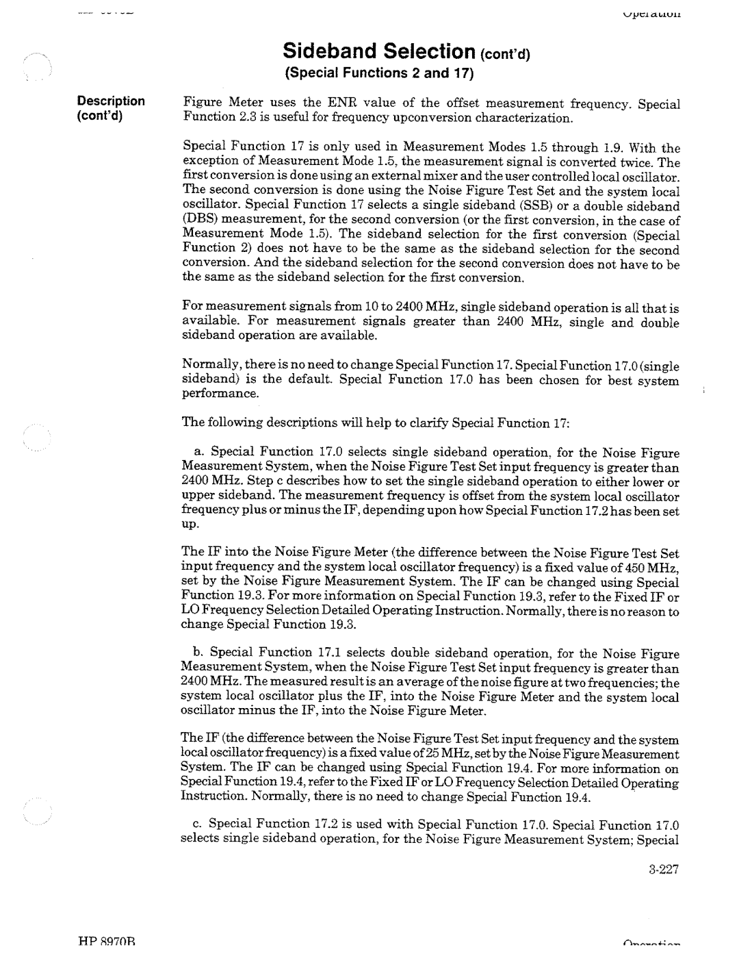 HP Noise Reduction Machine 8970b manual 