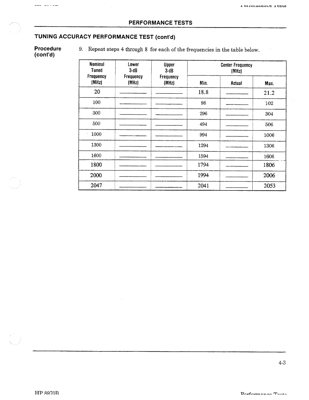 HP Noise Reduction Machine 8970b manual 