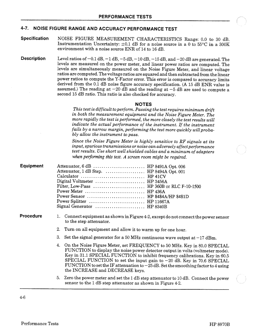 HP Noise Reduction Machine 8970b manual 