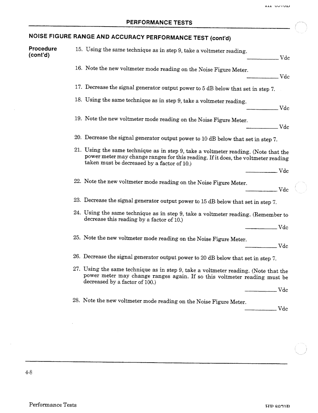 HP Noise Reduction Machine 8970b manual 