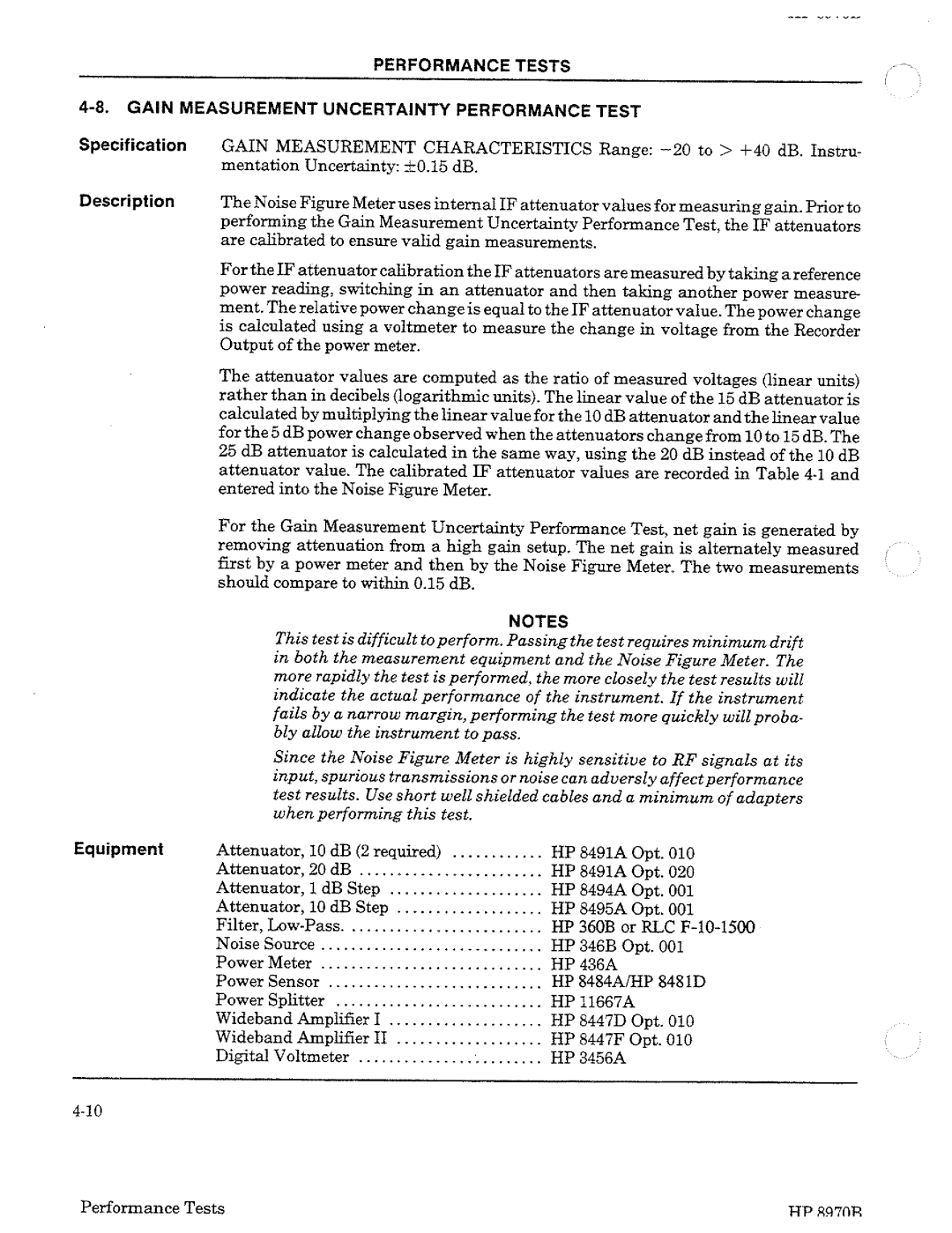 HP Noise Reduction Machine 8970b manual 