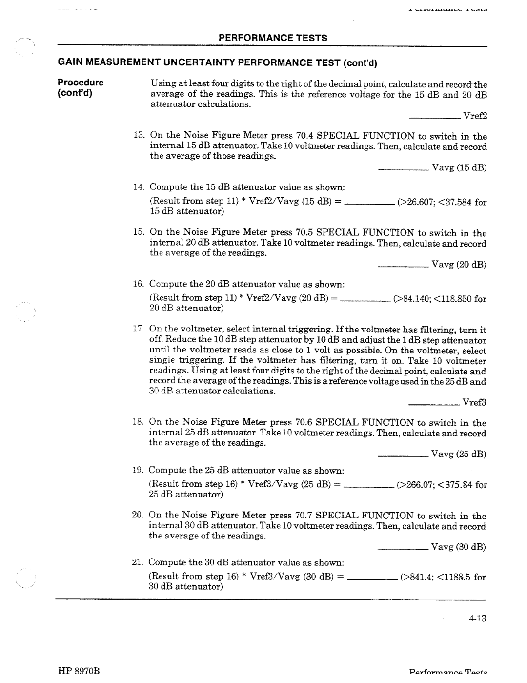 HP Noise Reduction Machine 8970b manual 
