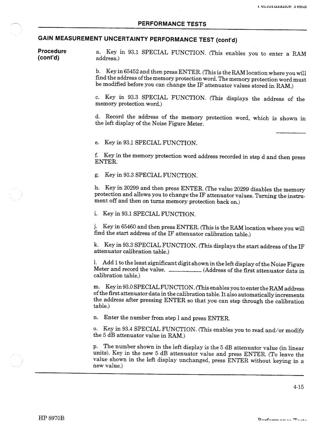 HP Noise Reduction Machine 8970b manual 