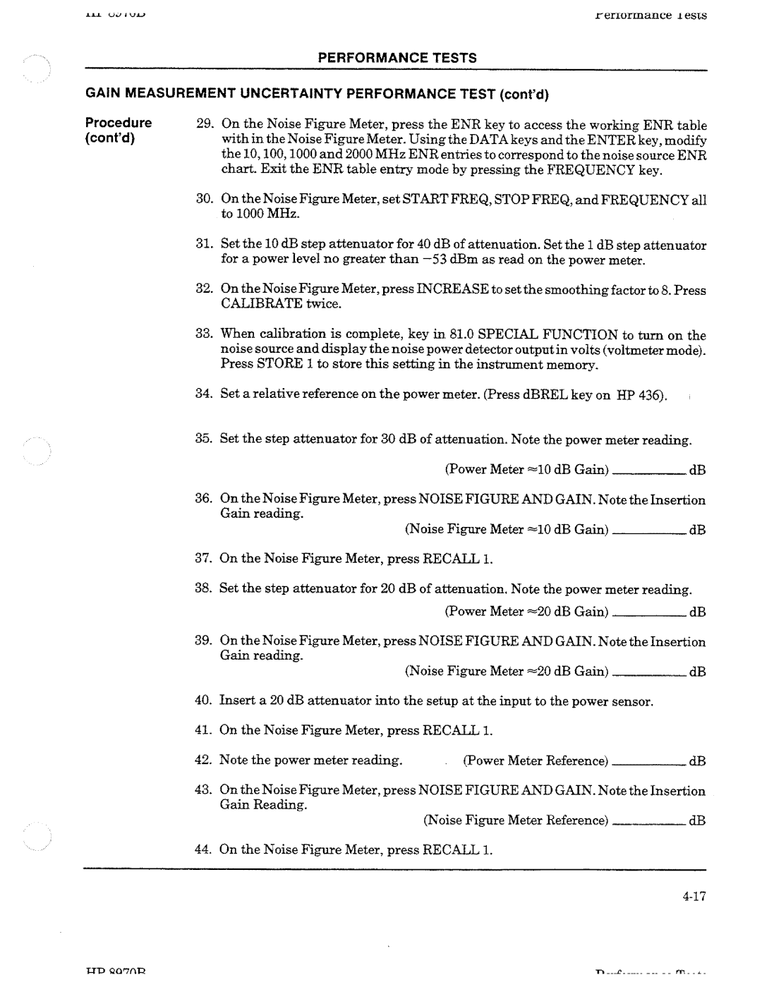 HP Noise Reduction Machine 8970b manual 