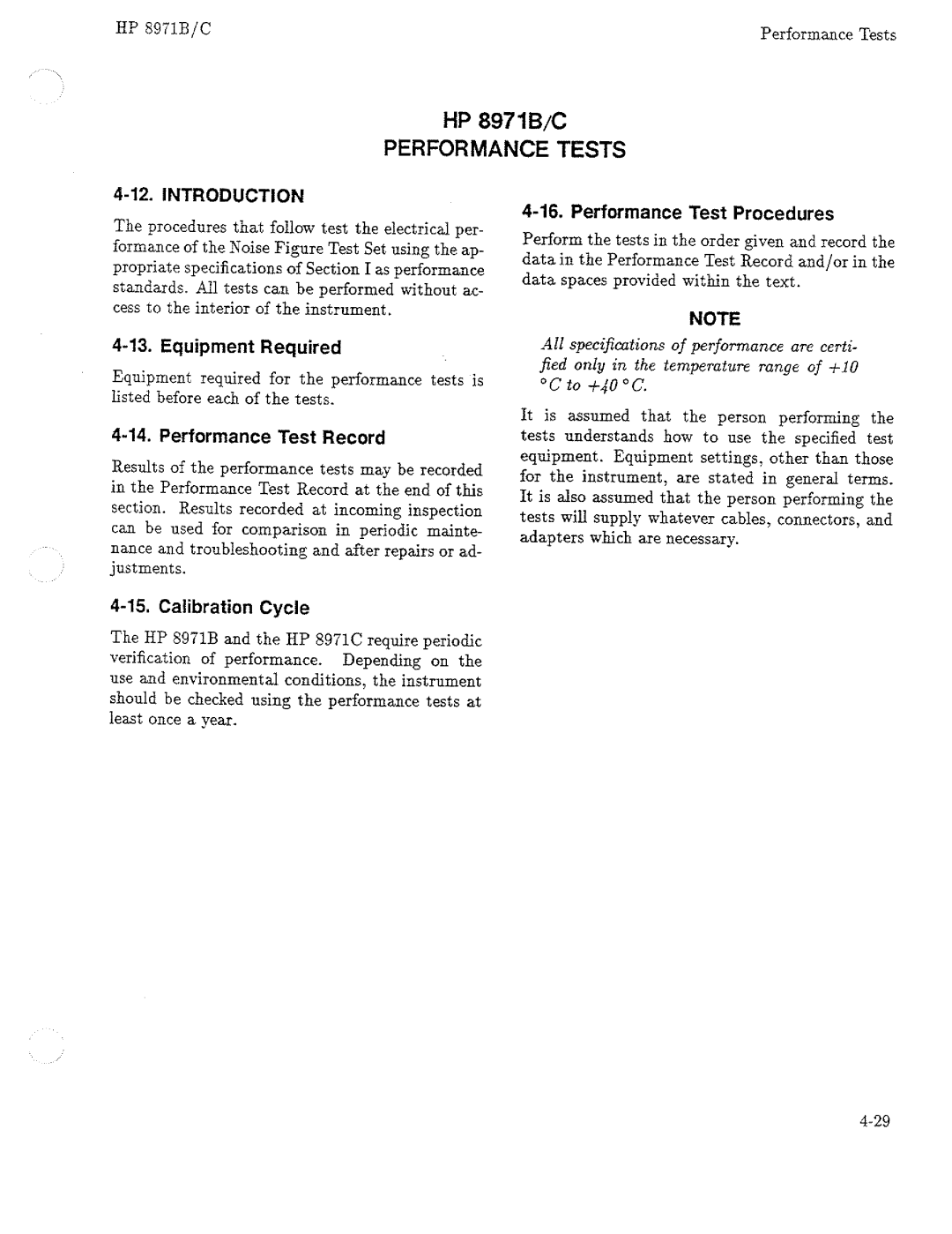 HP Noise Reduction Machine 8970b manual 