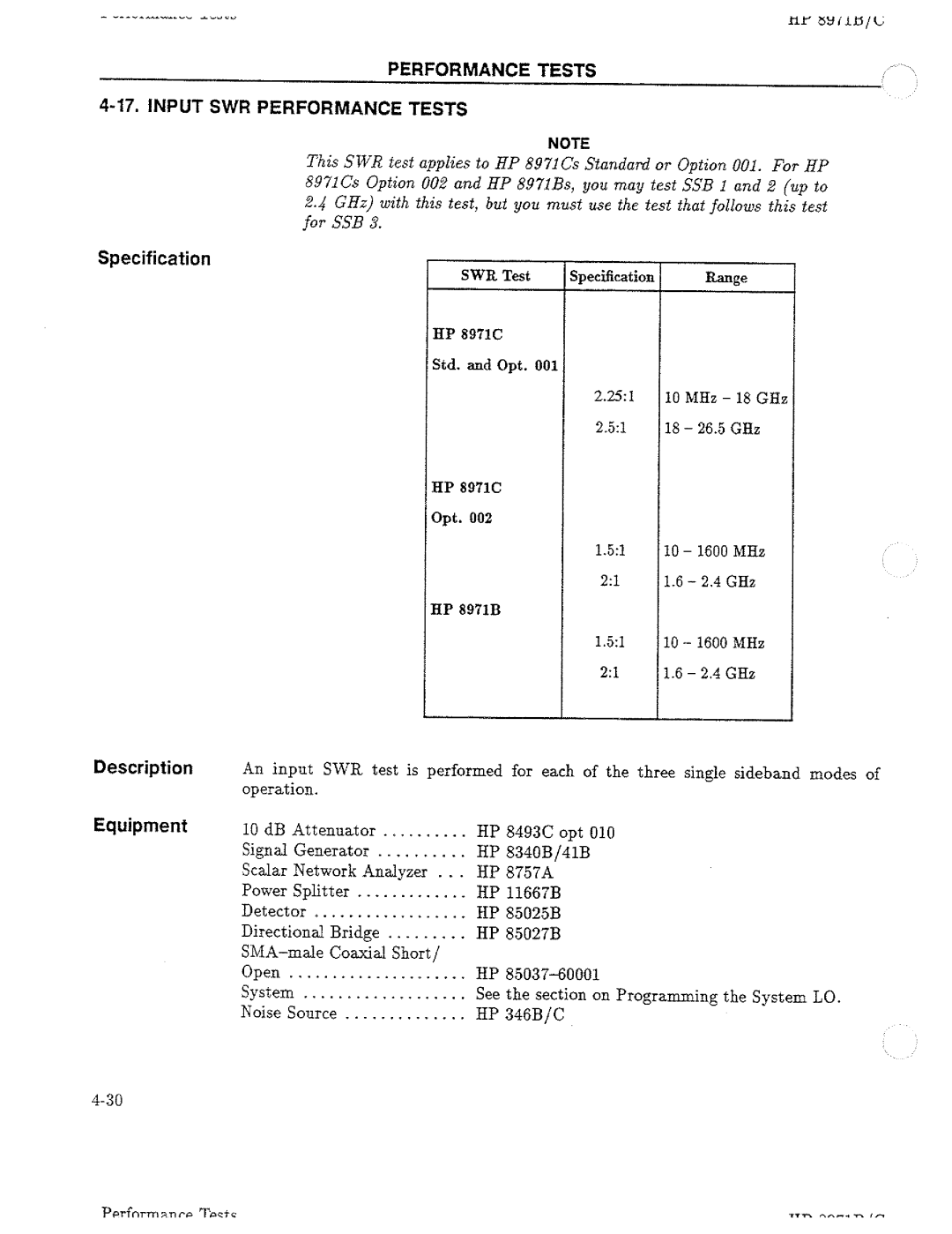 HP Noise Reduction Machine 8970b manual 