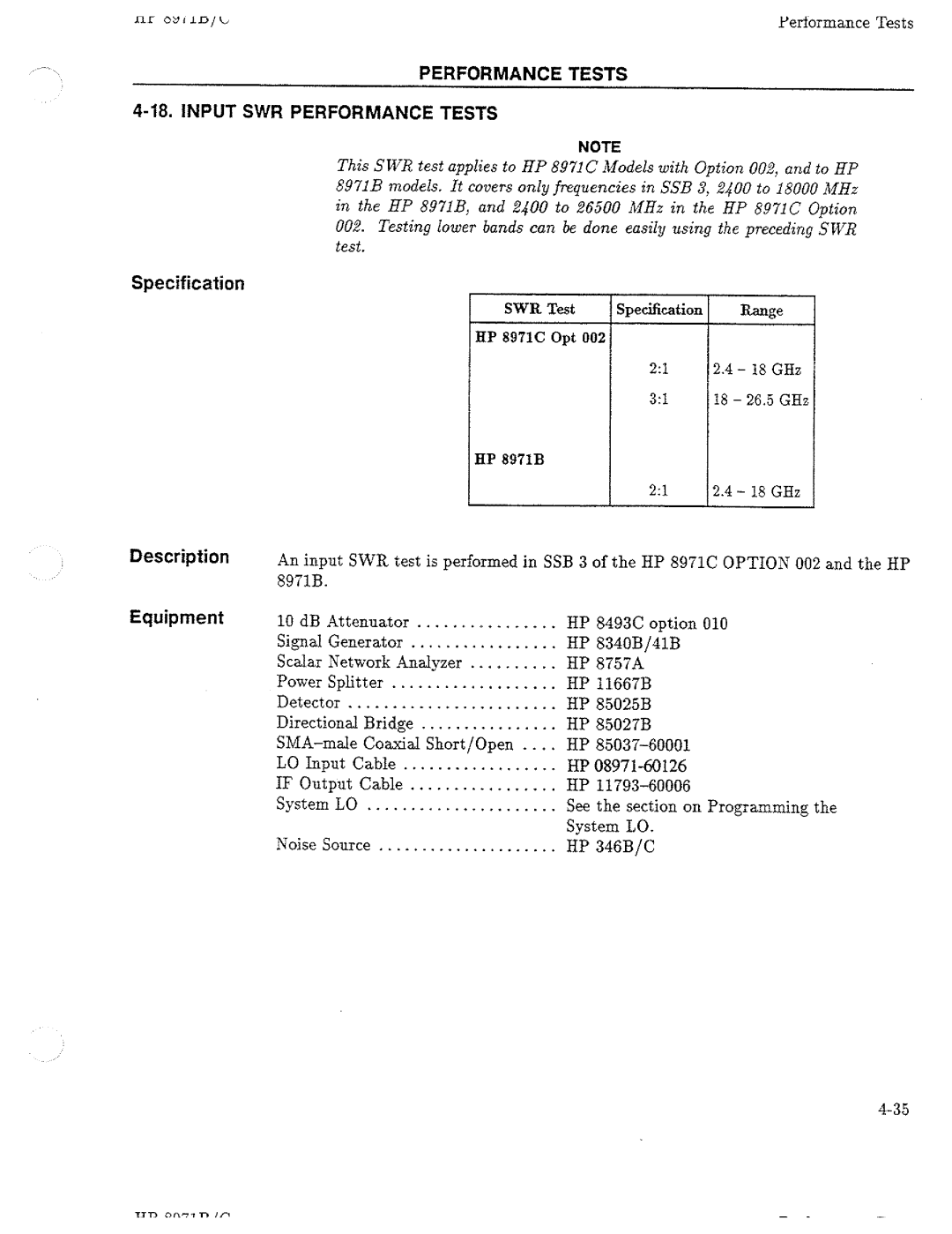 HP Noise Reduction Machine 8970b manual 