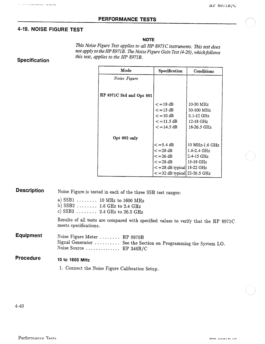 HP Noise Reduction Machine 8970b manual 