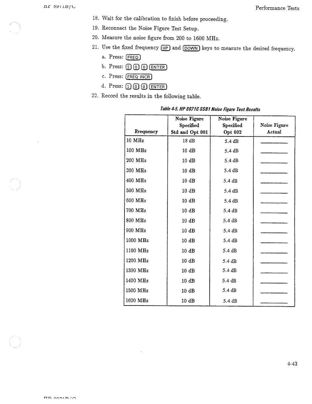 HP Noise Reduction Machine 8970b manual 