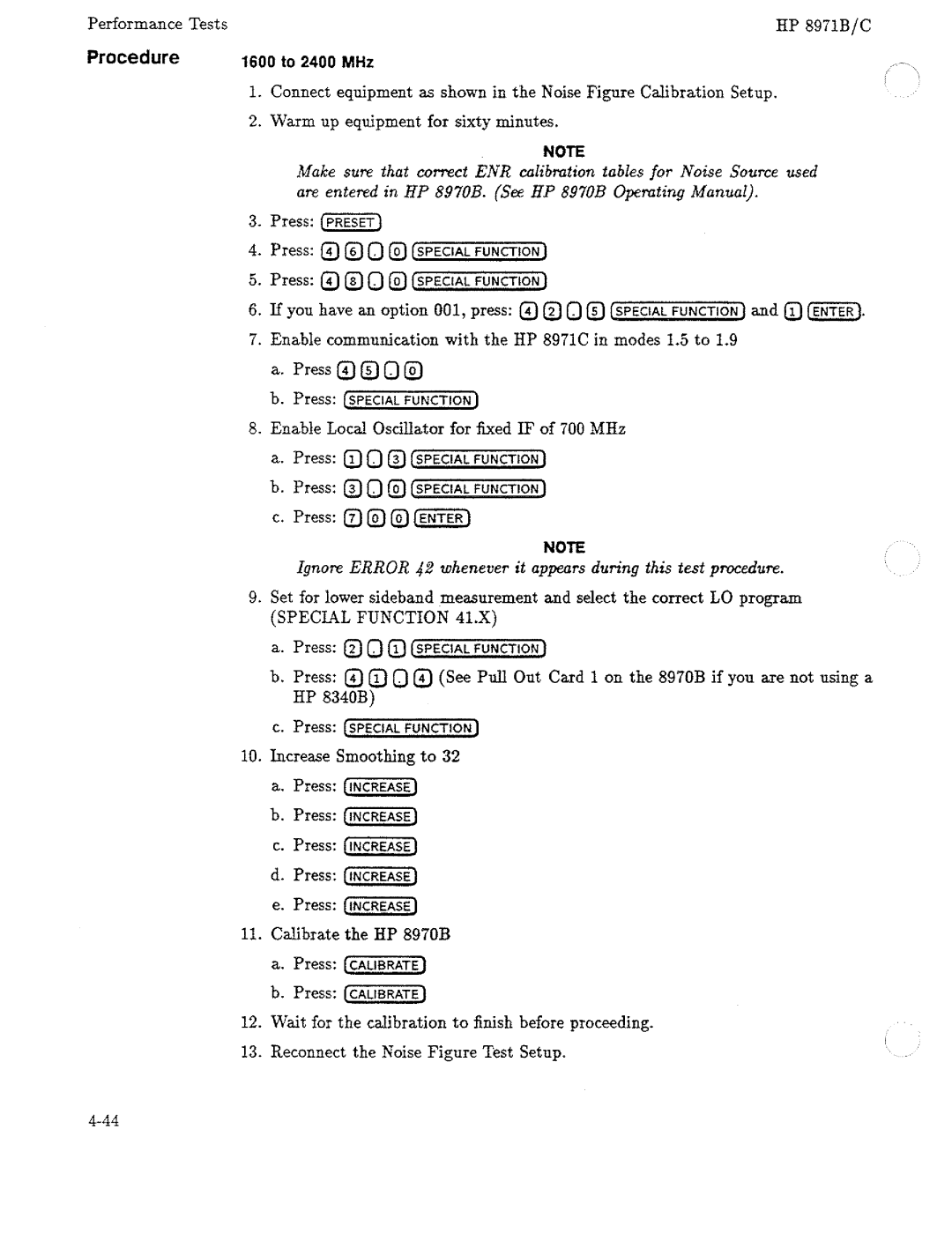 HP Noise Reduction Machine 8970b manual 