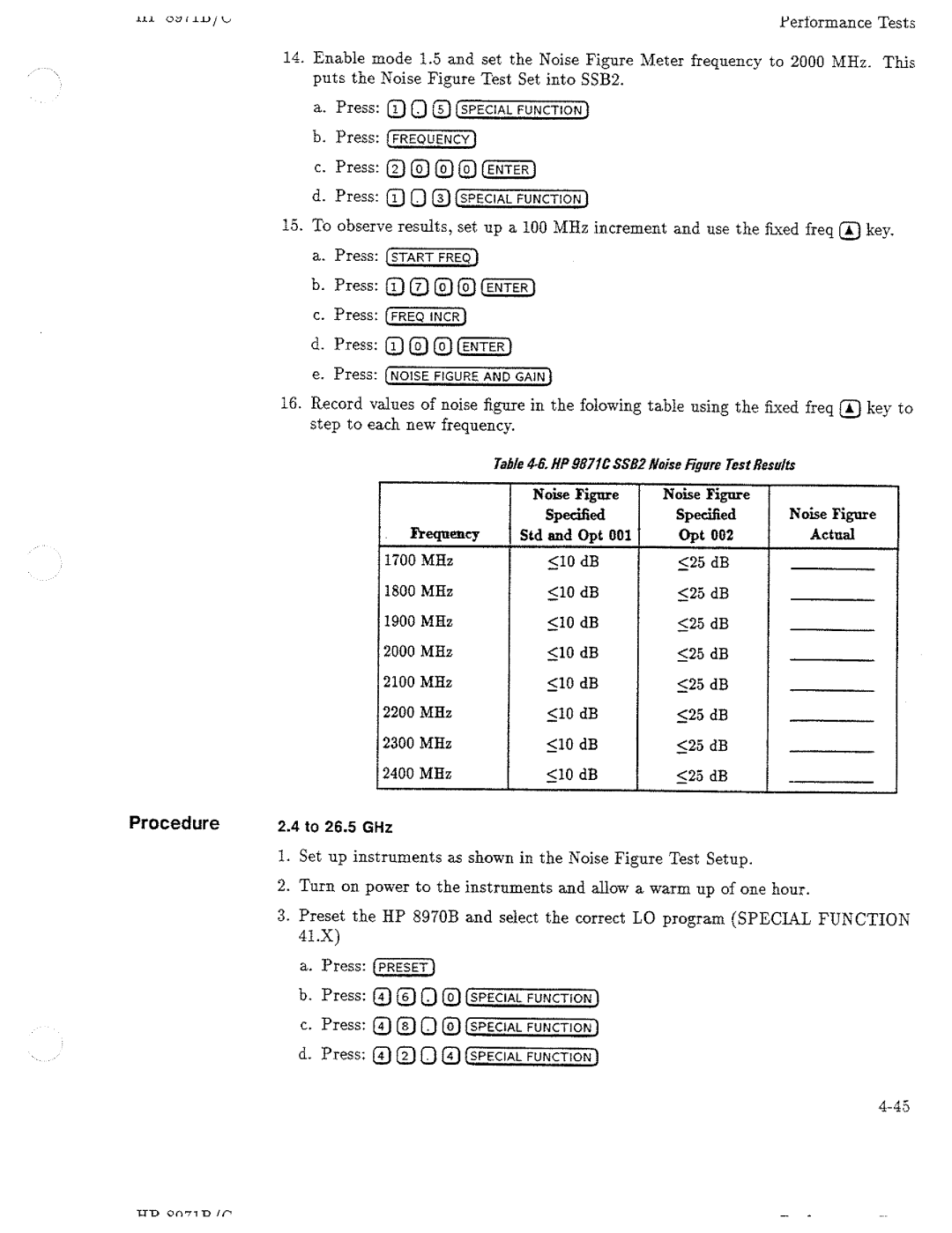 HP Noise Reduction Machine 8970b manual 