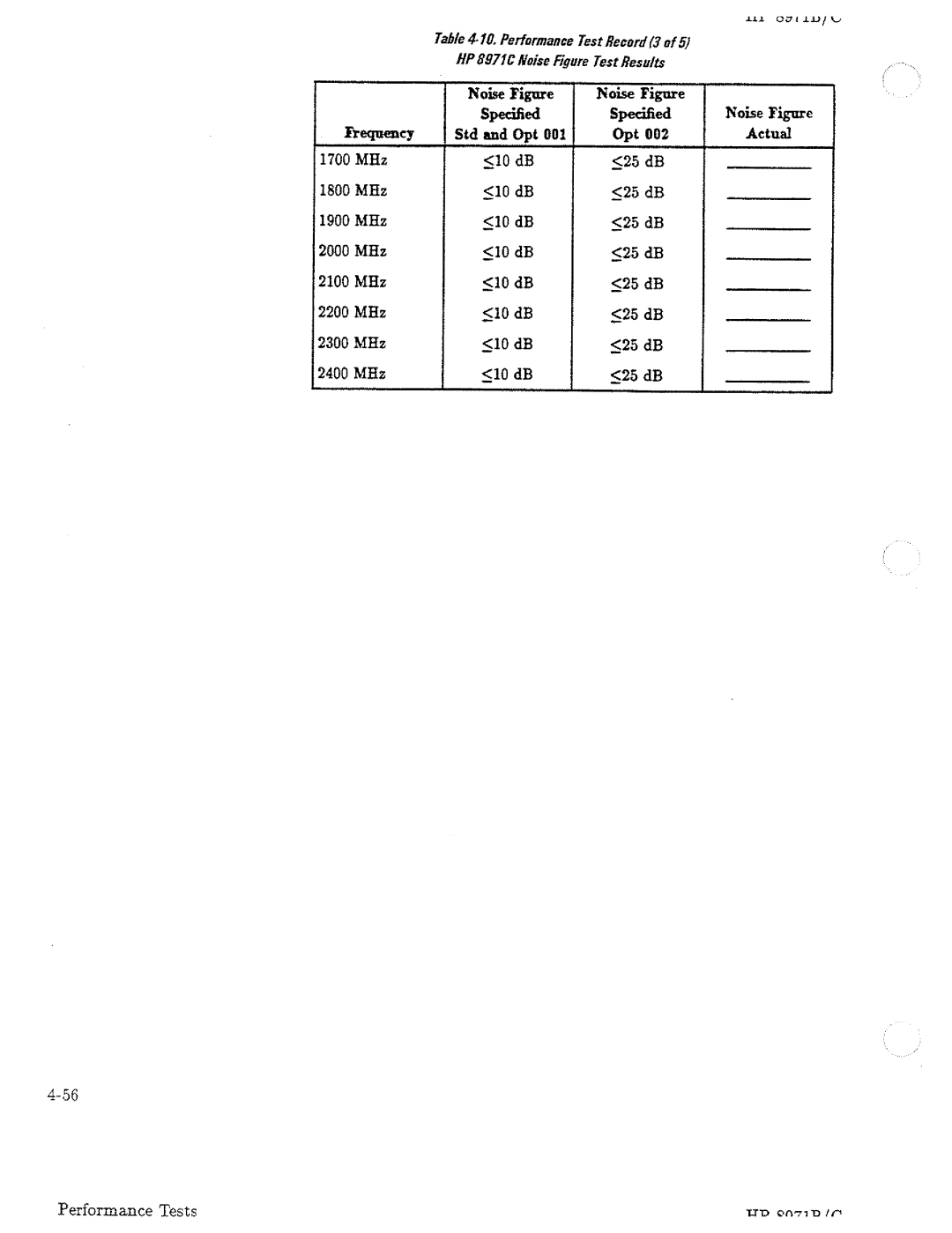 HP Noise Reduction Machine 8970b manual 
