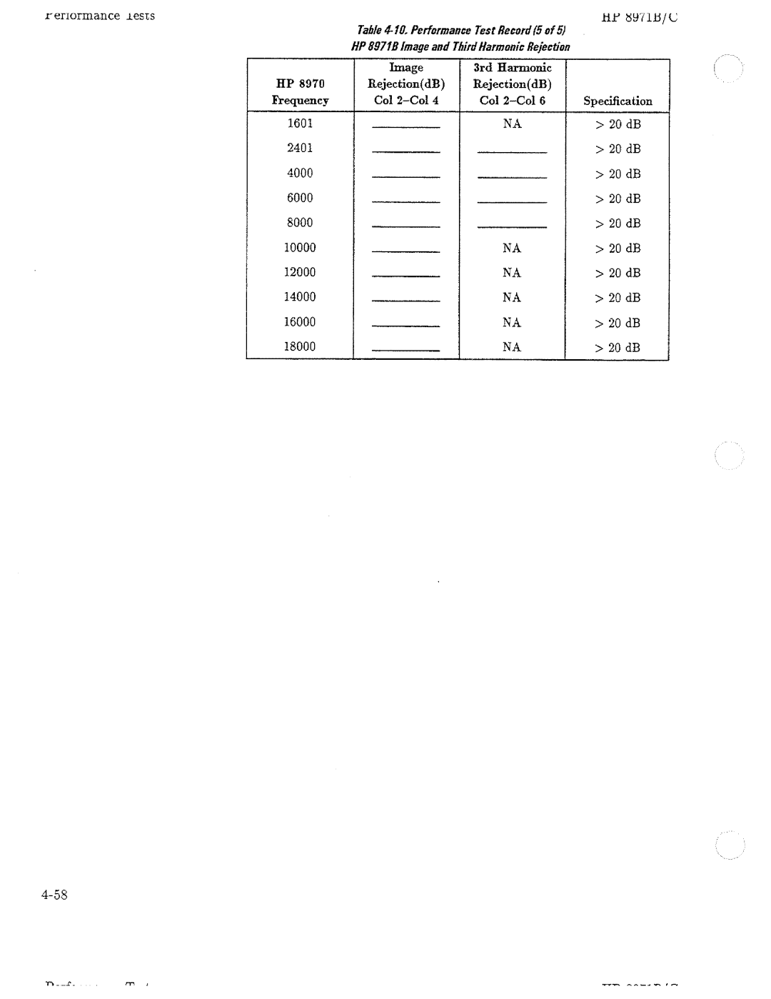 HP Noise Reduction Machine 8970b manual 