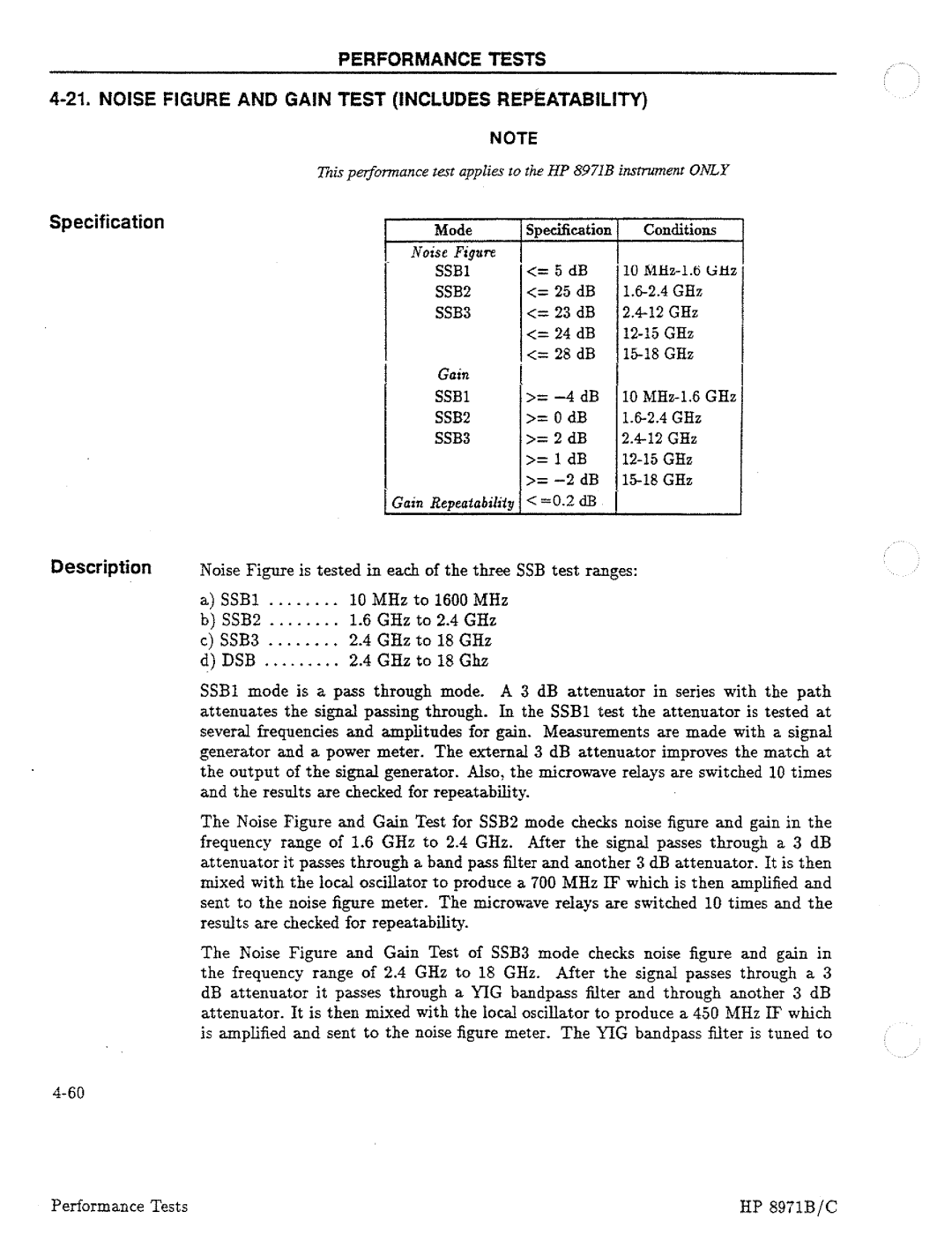 HP Noise Reduction Machine 8970b manual 