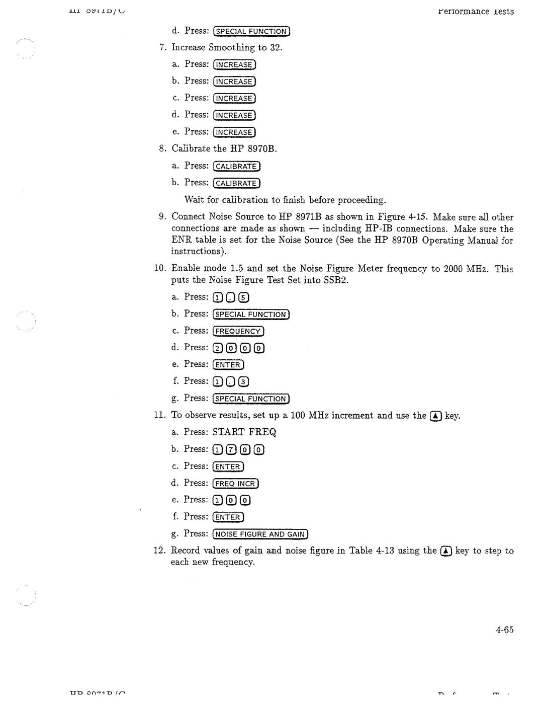 HP Noise Reduction Machine 8970b manual 