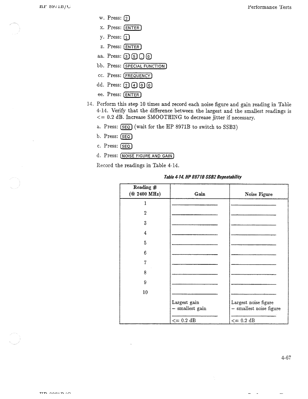 HP Noise Reduction Machine 8970b manual 