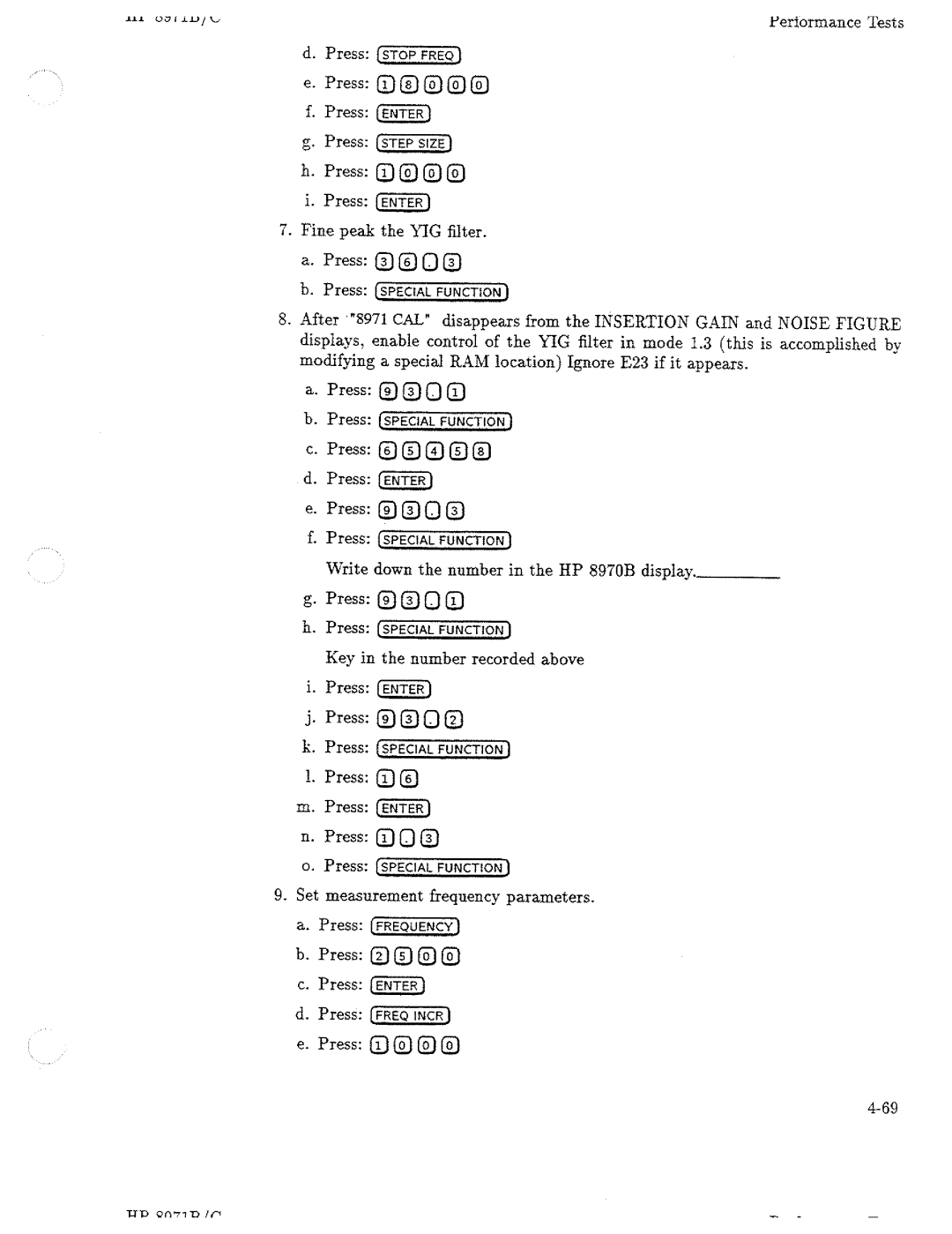 HP Noise Reduction Machine 8970b manual 