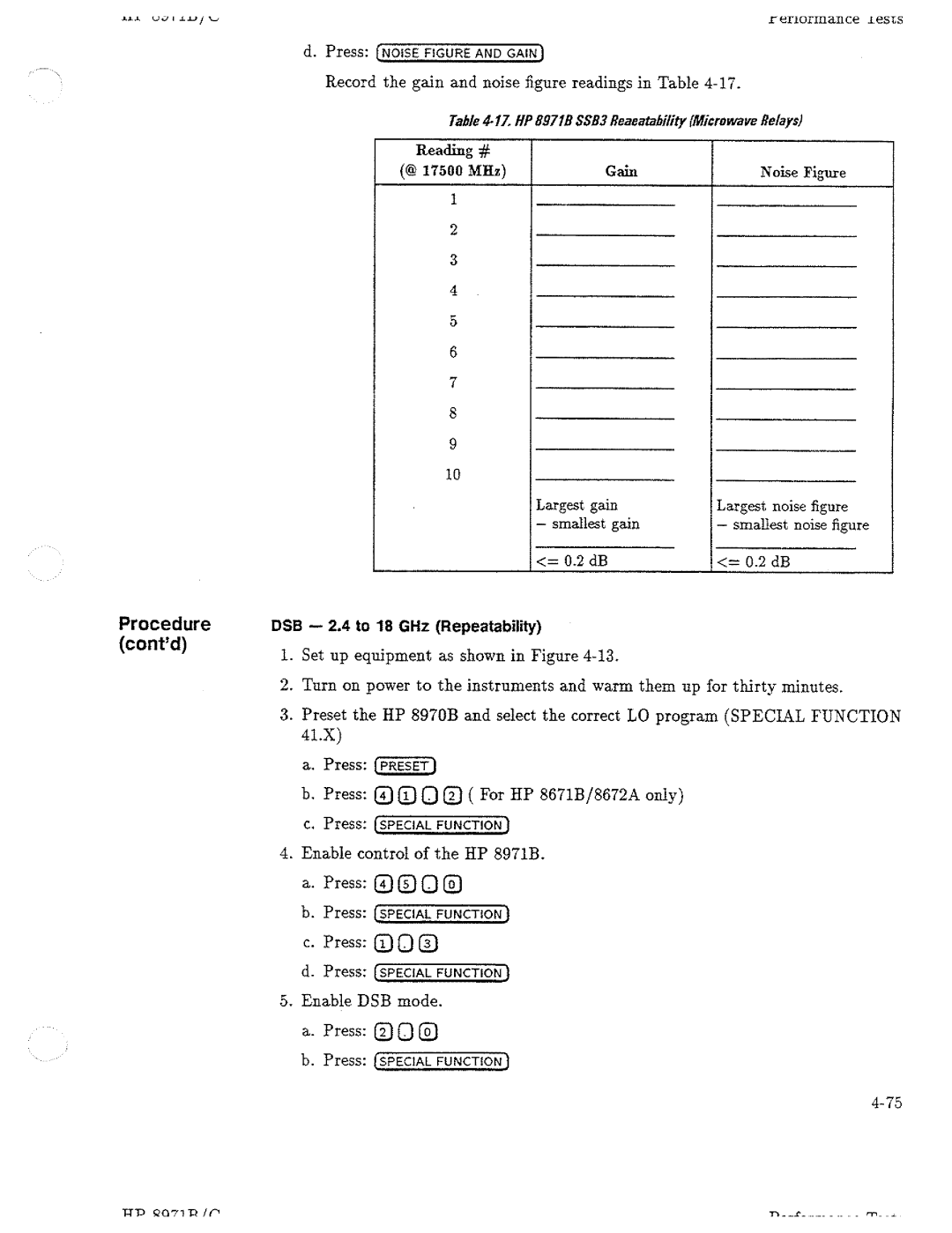 HP Noise Reduction Machine 8970b manual 