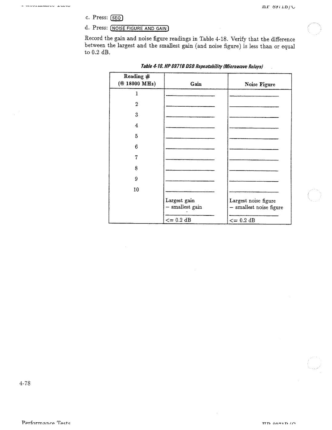 HP Noise Reduction Machine 8970b manual 