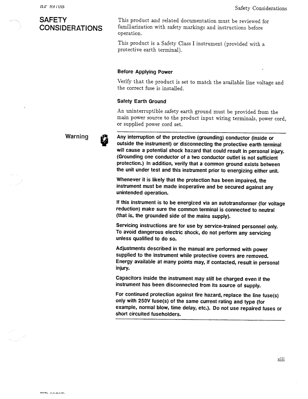 HP Noise Reduction Machine 8970b manual 