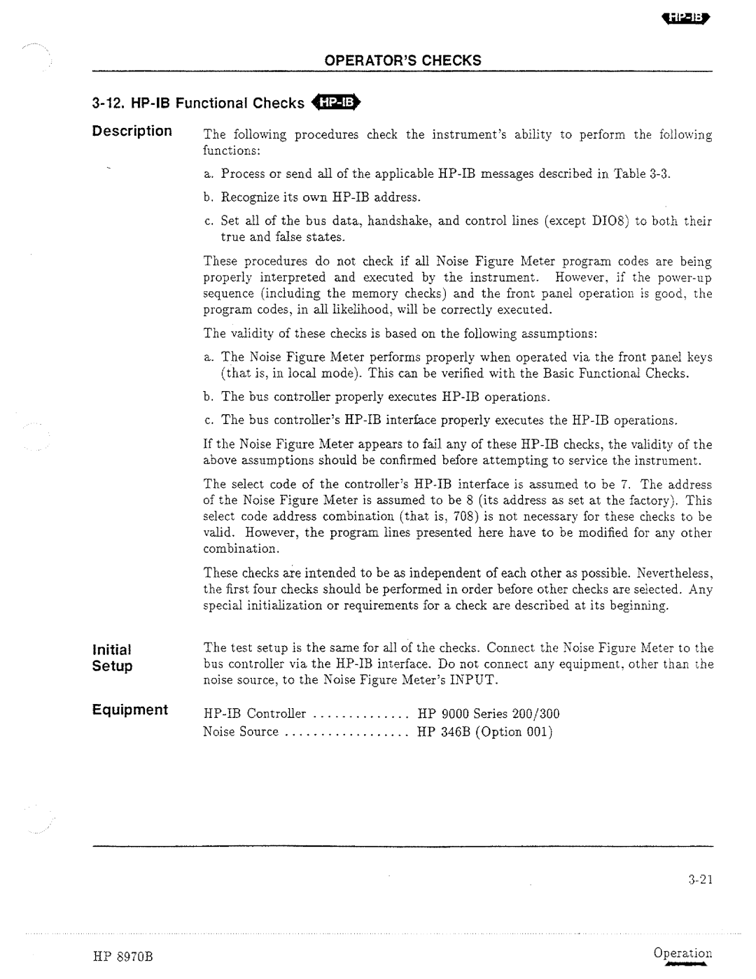 HP Noise Reduction Machine 8970b manual 