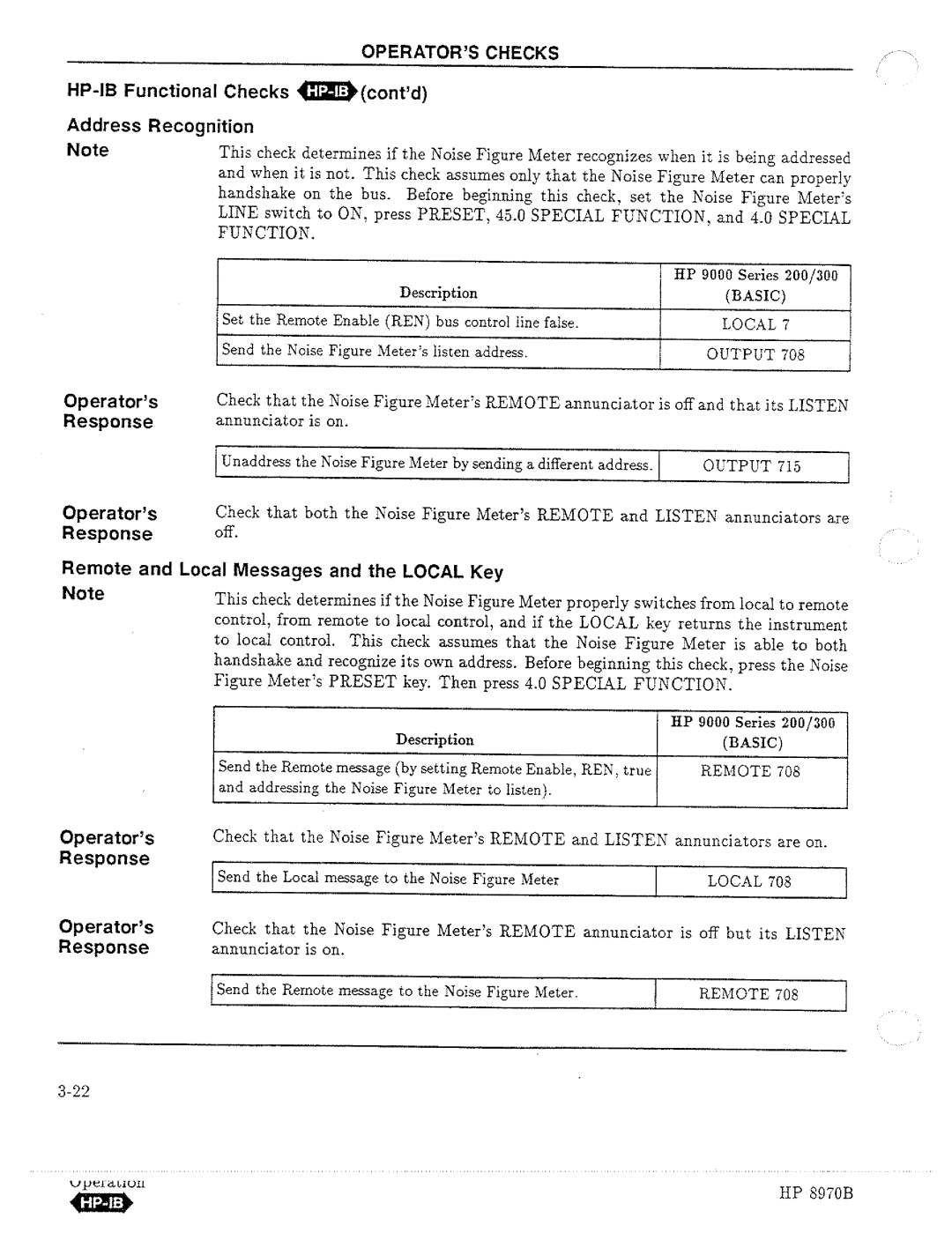HP Noise Reduction Machine 8970b manual 
