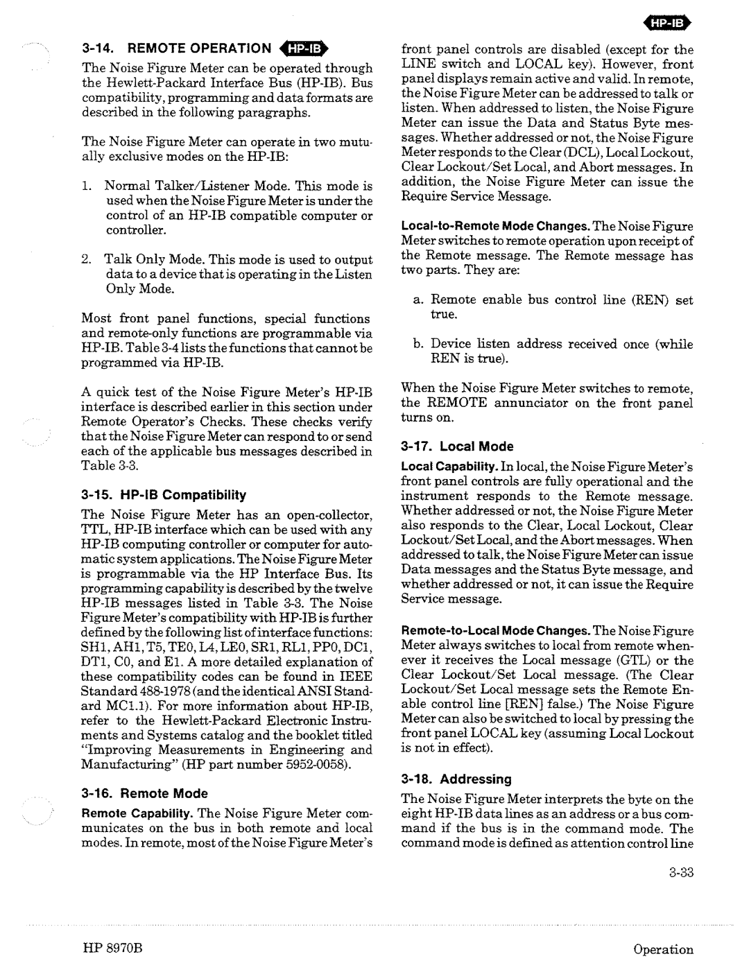 HP Noise Reduction Machine 8970b manual 