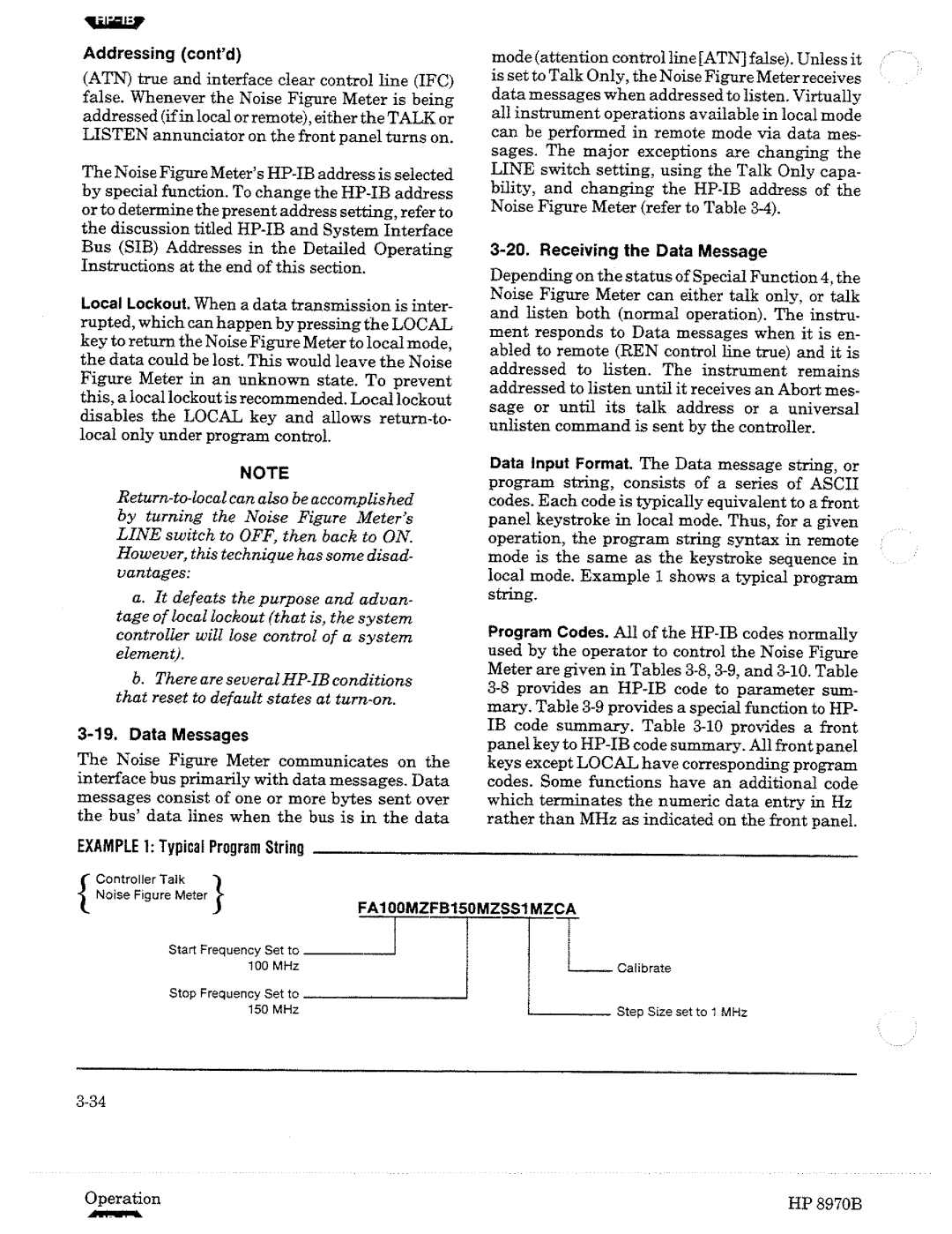 HP Noise Reduction Machine 8970b manual 