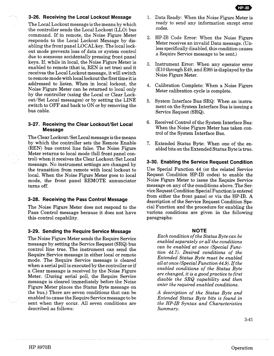 HP Noise Reduction Machine 8970b manual 