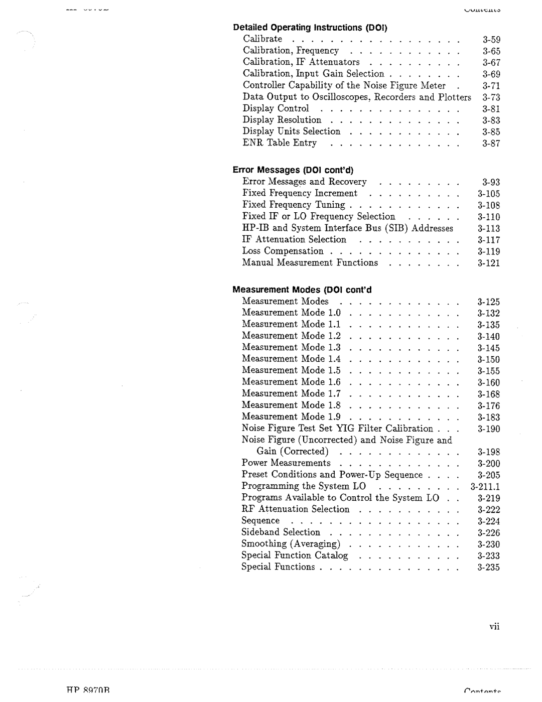 HP Noise Reduction Machine 8970b manual 