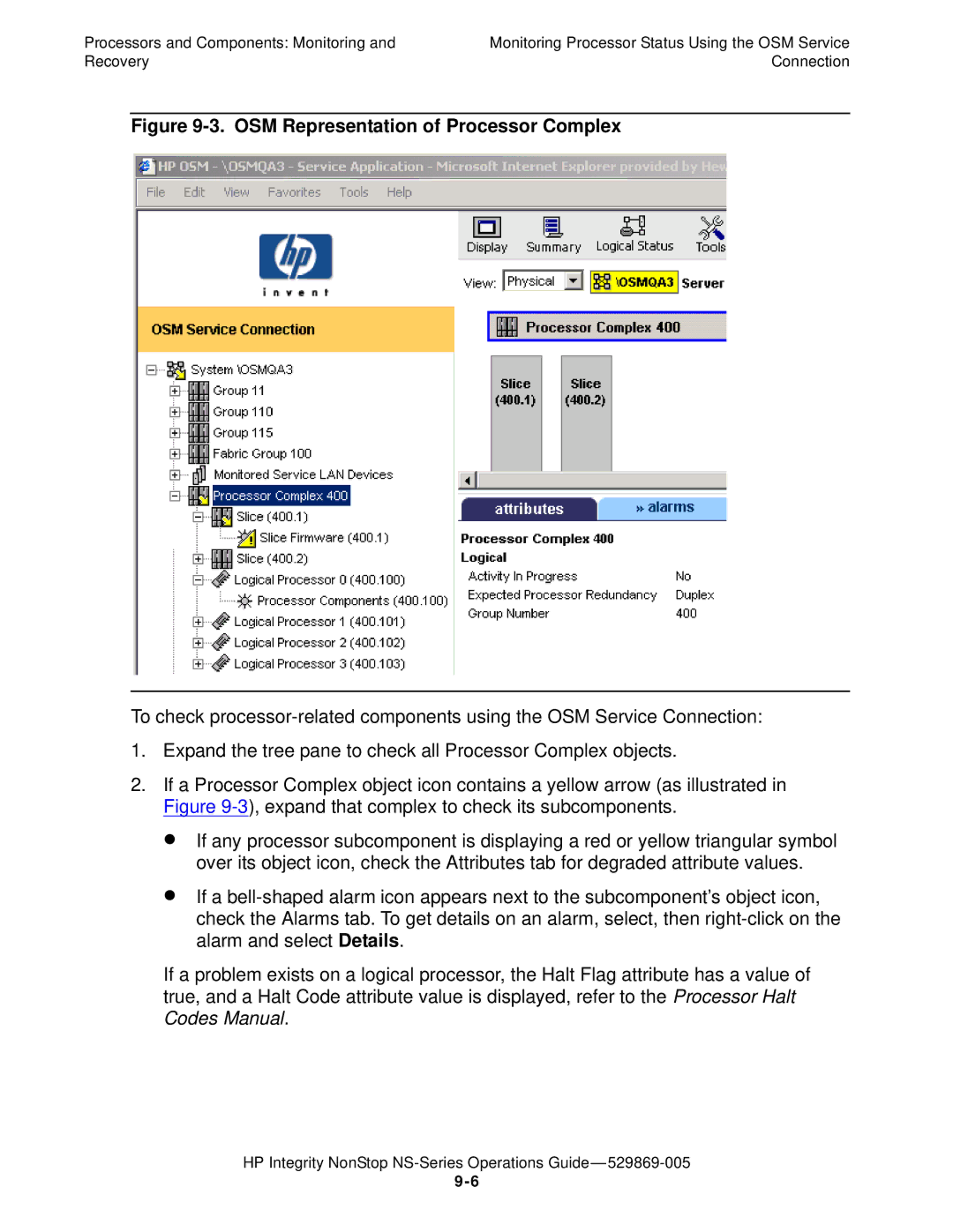 HP NonStop NS manual OSM Representation of Processor Complex 