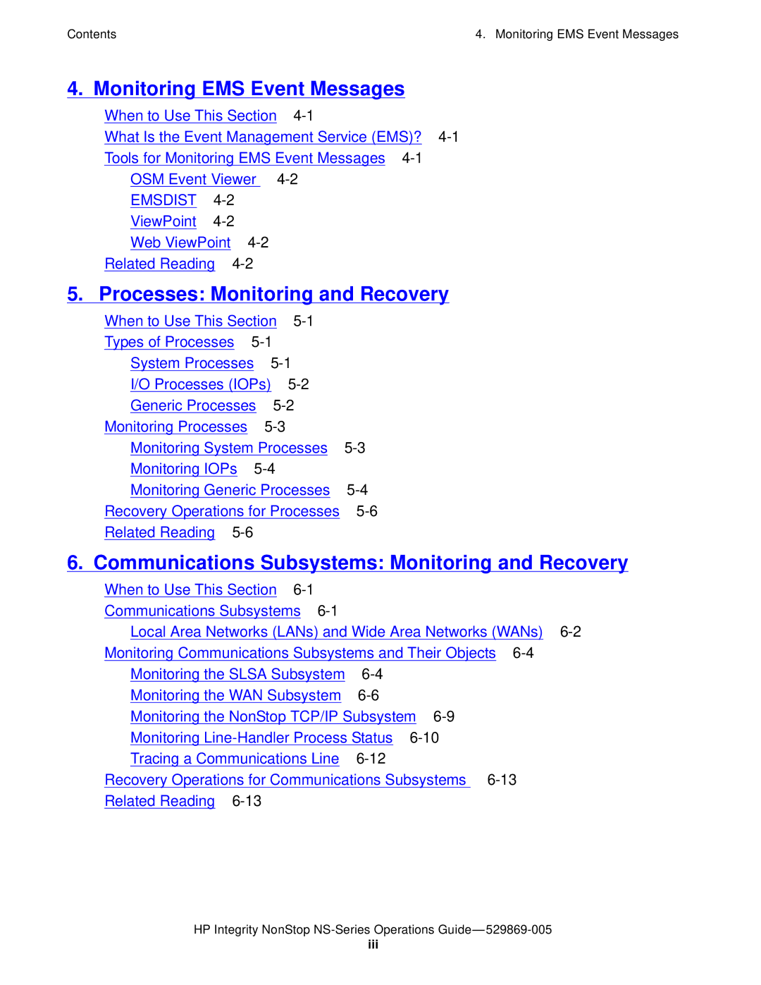 HP NonStop NS manual Monitoring EMS Event Messages 