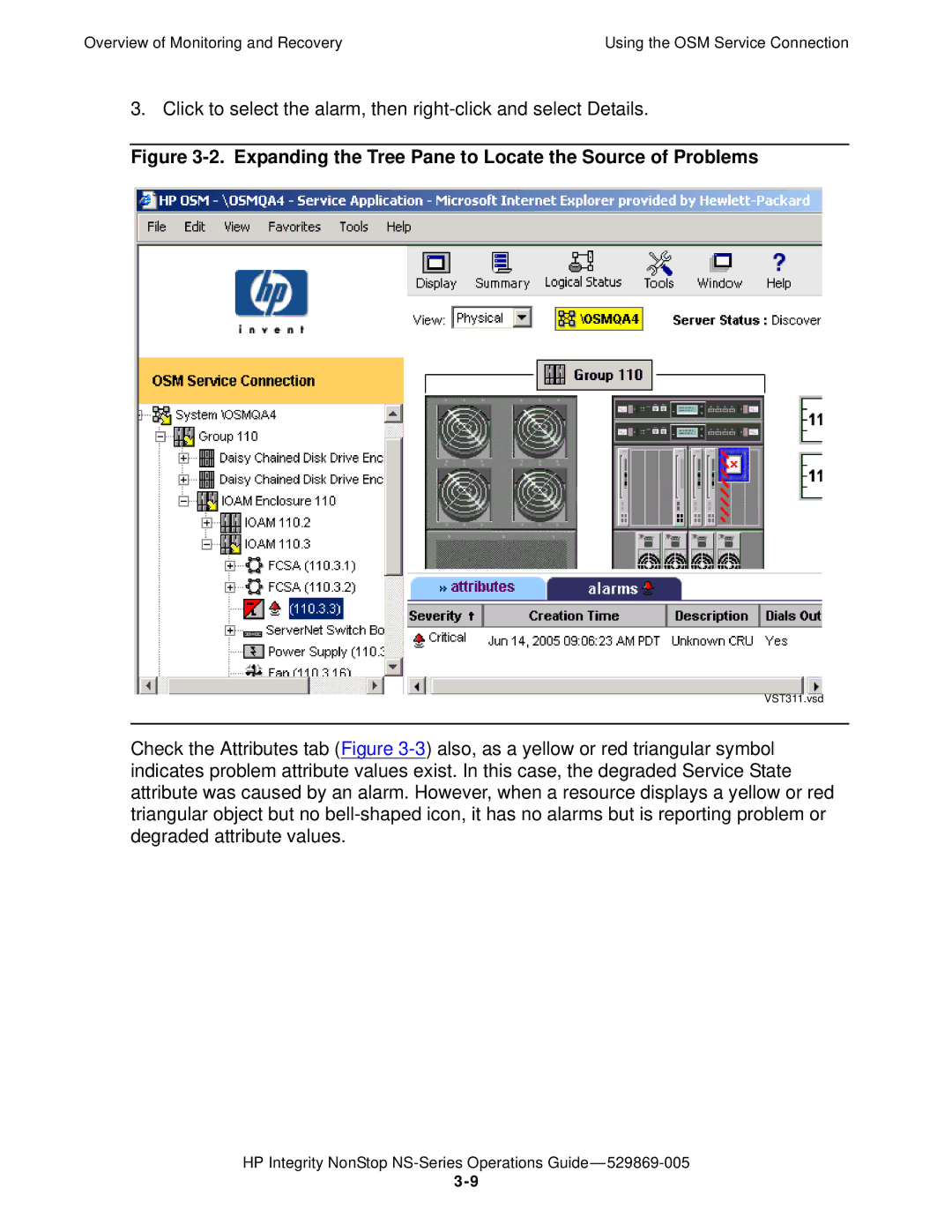 HP NonStop NS manual Expanding the Tree Pane to Locate the Source of Problems 